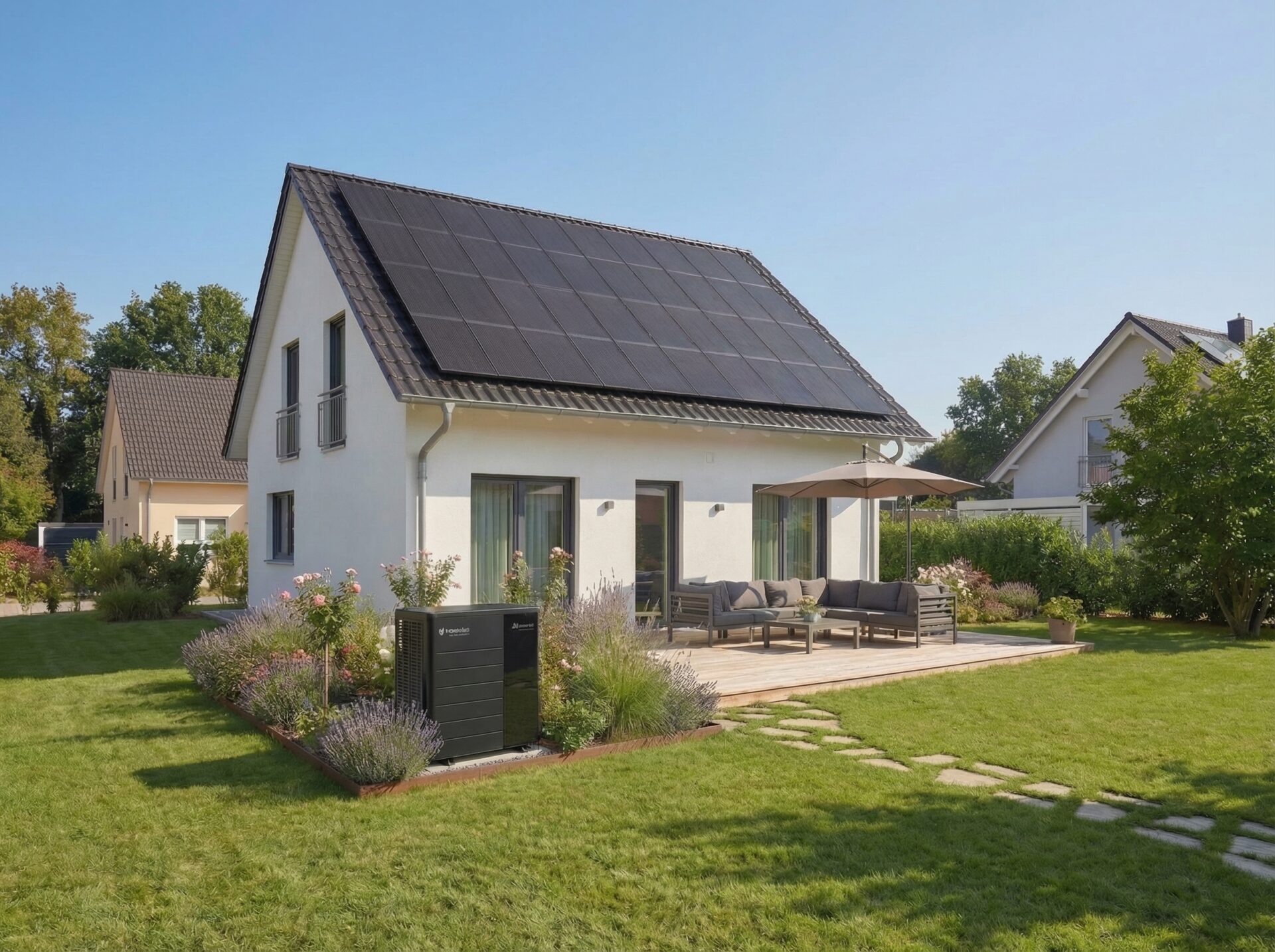 Haus mit Wärmepumpe